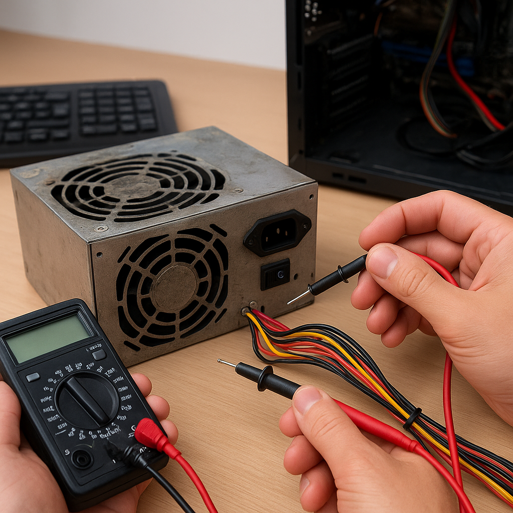 Jakie są objawy uszkodzonego zasilacza i jak go przetestować