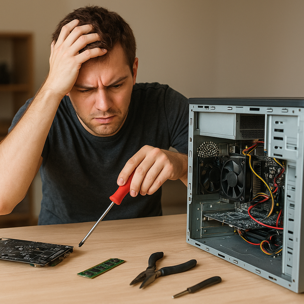 Jakie błędy popełniają początkujący przy naprawie komputerów