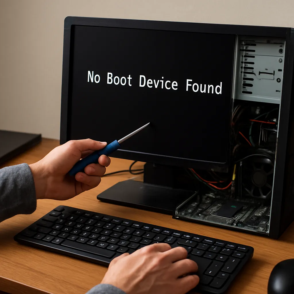 Jak naprawić komputer z błędem „No Boot Device Found”